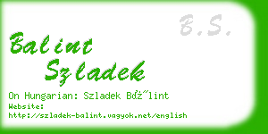 balint szladek business card